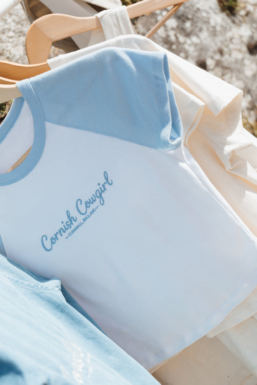 Baby Blue Cropped Tee