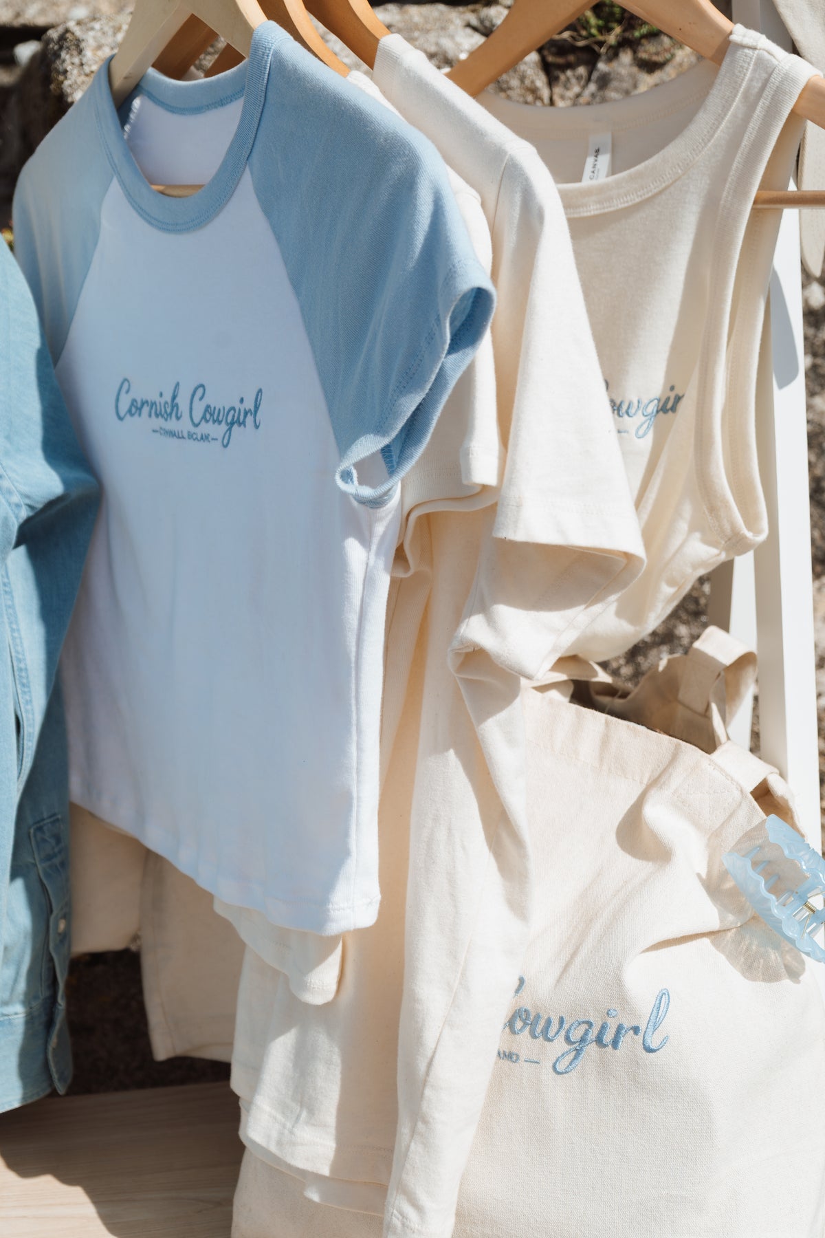Baby Blue Cropped Tee